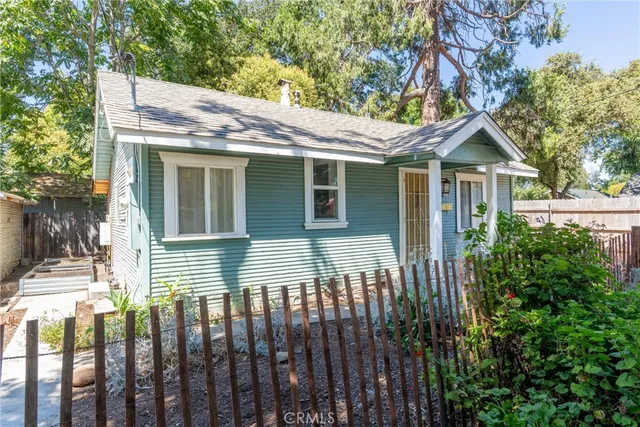 a porch with seating space