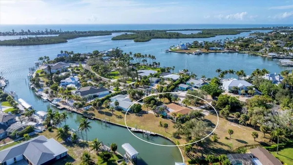 aerial view of a city with lake view