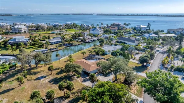 an aerial view of multiple house