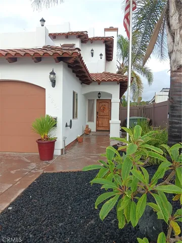 a front view of a house with entryway