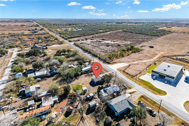 an aerial view of multiple house