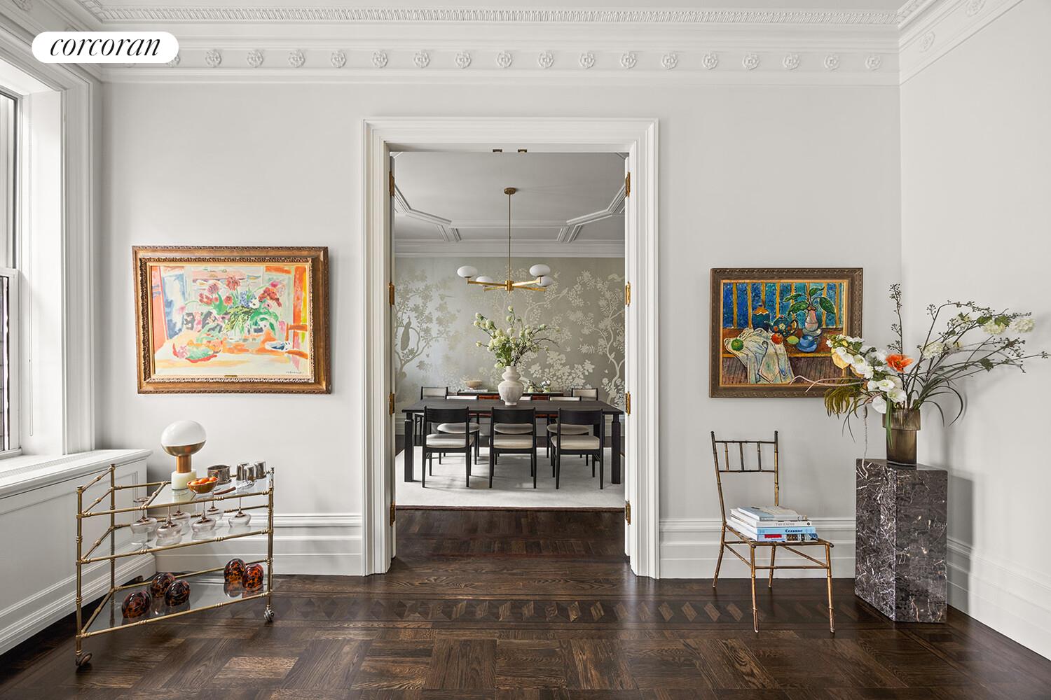 16 East 96th Street, Unit 7B Manhattan, NY 10128 - Photo 4 of 55 a living room with furniture and view of kitchen