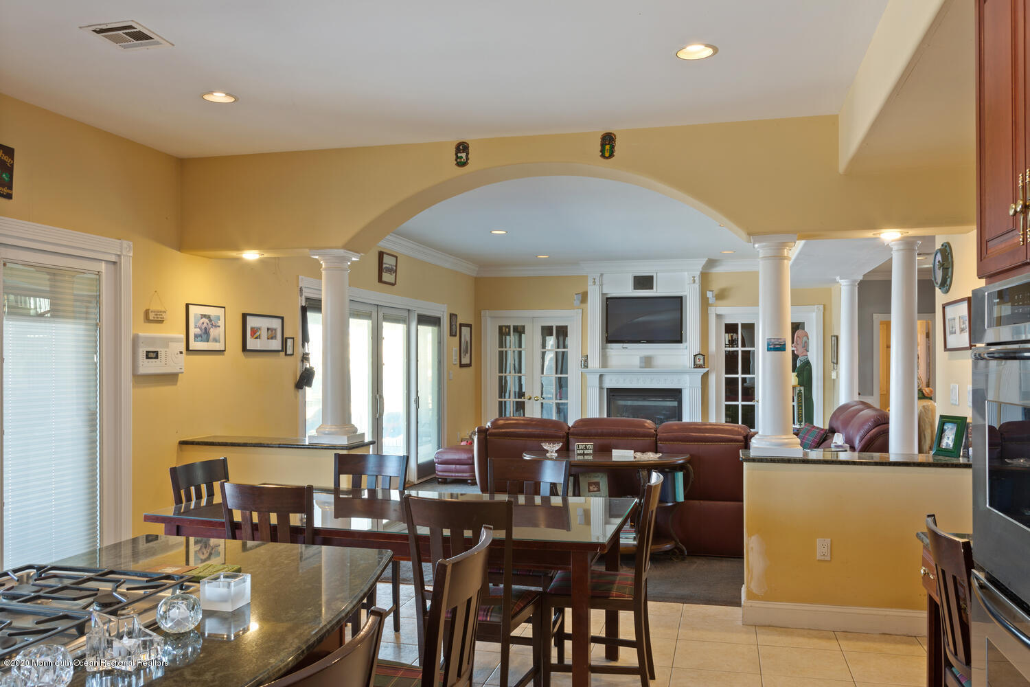 369 Highway 35 Mantoloking, NJ 08738 - Photo 8 of 36 kitchen to LR fireplace