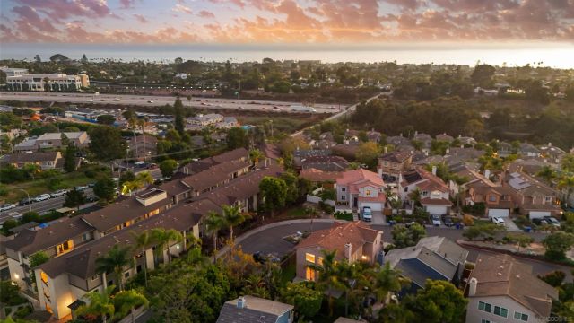 a view of a city with a mountain