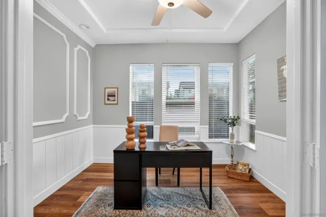 a room with furniture and window