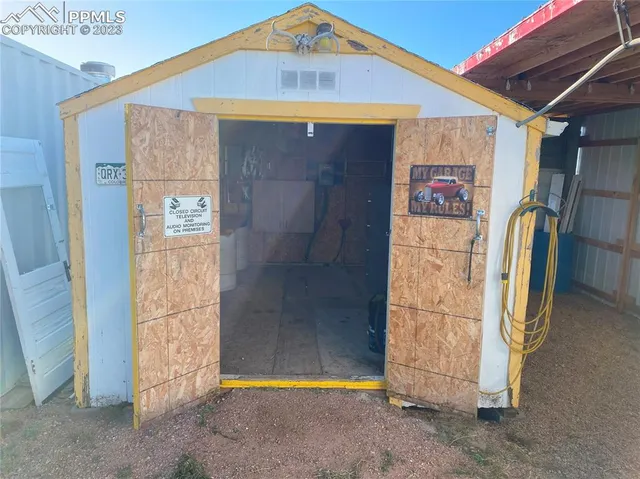 a view of a storage room