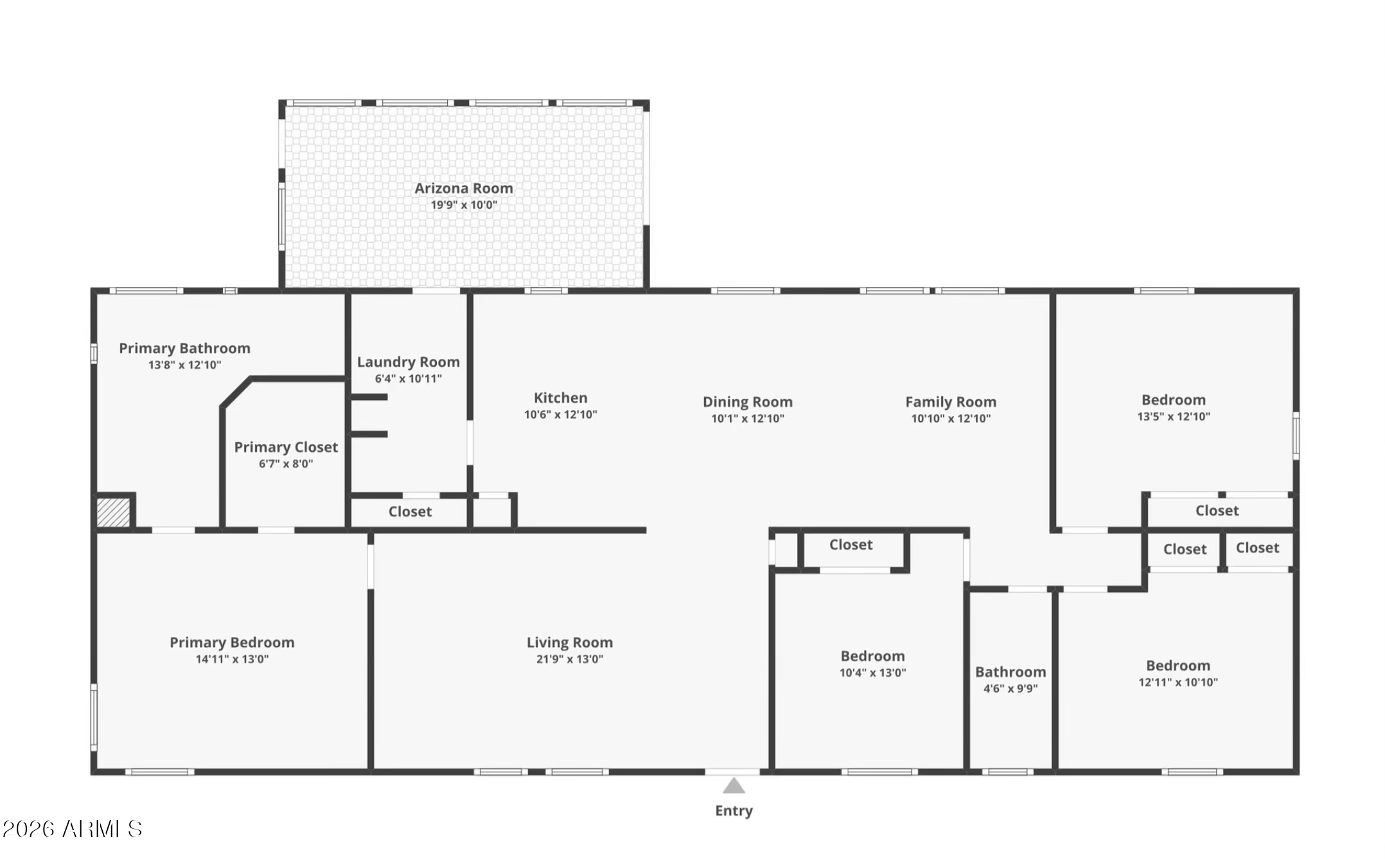 816 North Ridgeview Place Huachuca City, AZ 85616 - Photo 46 of 46 a picture of a floor plan