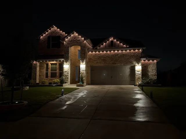 a view of a building and a yard