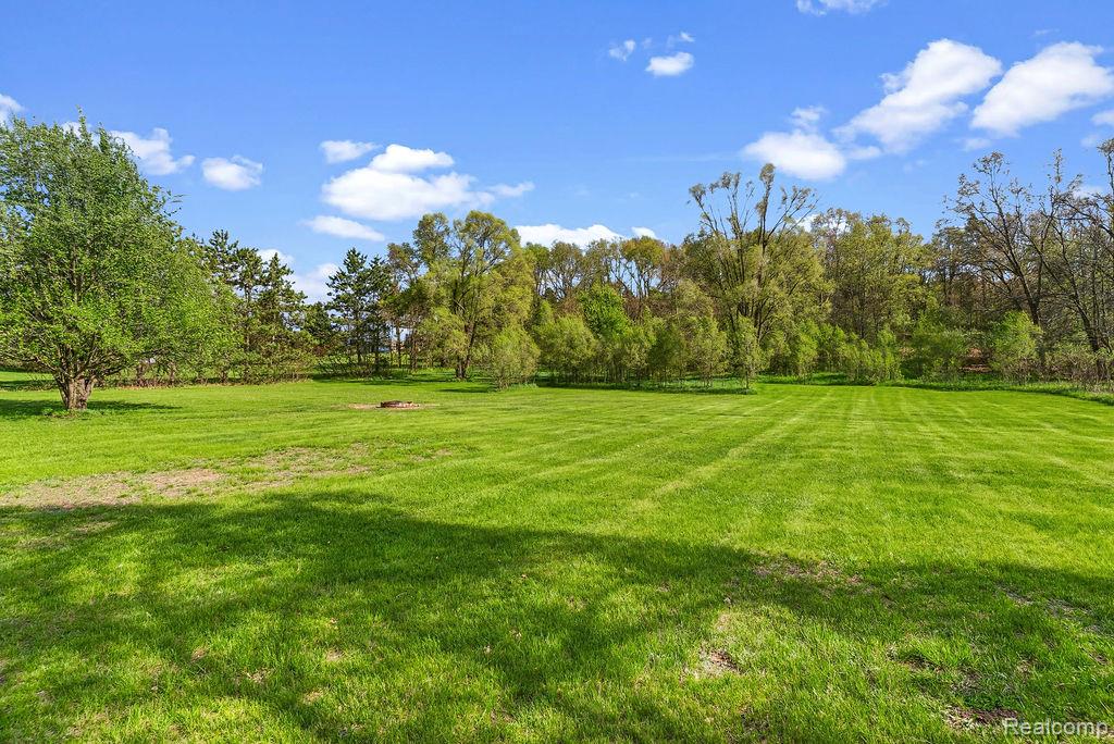8742 Hyne Road Brighton, MI 48114 - Photo 51 of 65 View of green lawn featuring view of wooded area