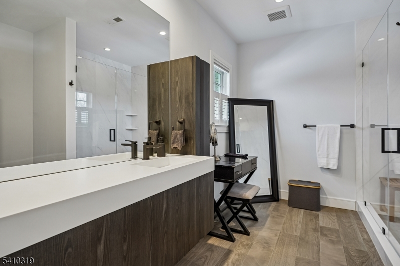 91 Mosle Road Peapack-Gladstone, NJ 07931 - Photo 24 of 49 a view of bathroom with dual sinks