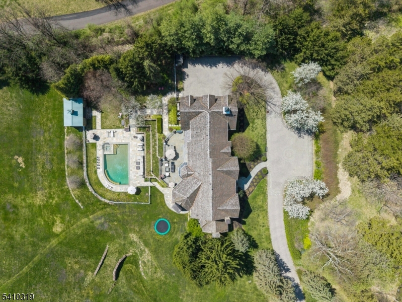 91 Mosle Road Peapack-Gladstone, NJ 07931 - Photo 48 of 49 an aerial view of a house with a yard and large trees