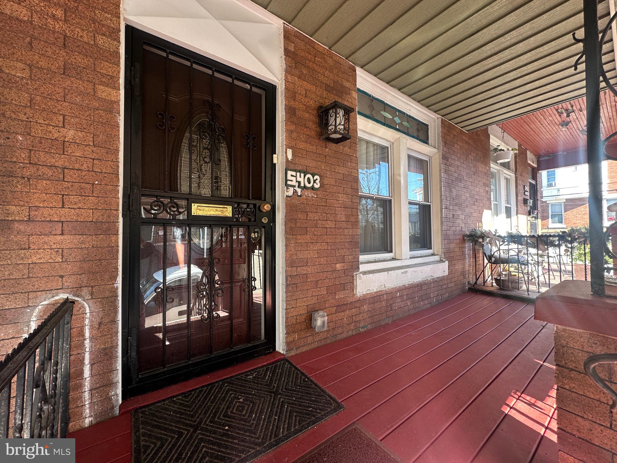 a view of front door of house
