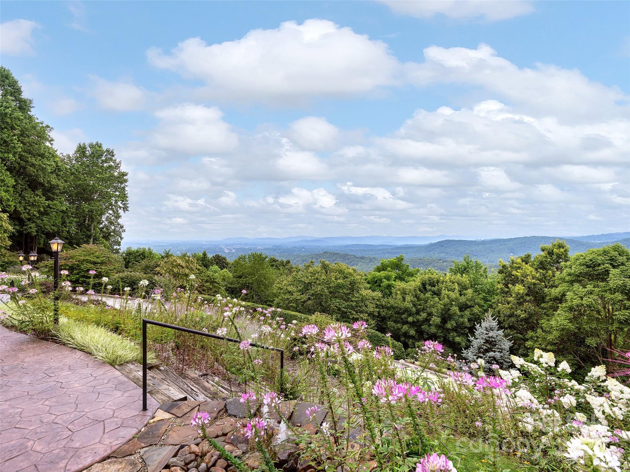 1300 Randy Drive Hendersonville, NC 28791 - Photo 3 of 48 a view of a lake with a flower garden