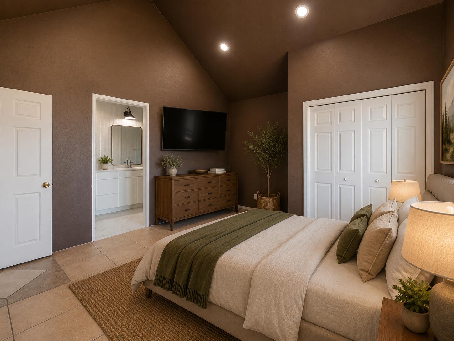 6917 Highway 114 Lubbock, TX 79407 - Photo 9 of 45 a bedroom with a bed and a television