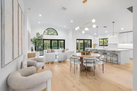 a view of outdoor space with seating area