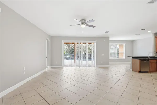 a view of an empty room and window