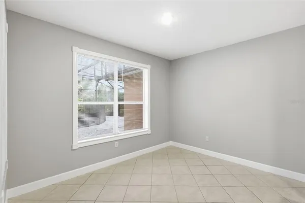 an empty room with a window