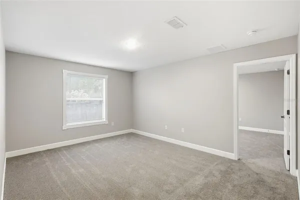 an empty room with a window