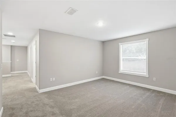 an empty room with a window