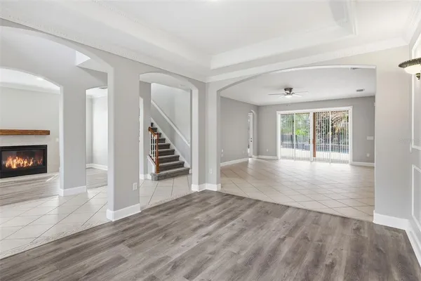 a view of outdoor space with seating