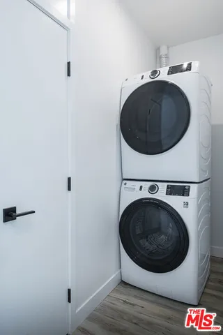 a utility room with a washer and dryer