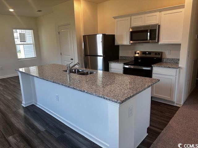 219 Linares Street Loris, SC 29569 - Photo 5 of 10 Kitchen featuring a kitchen island with sink, sink