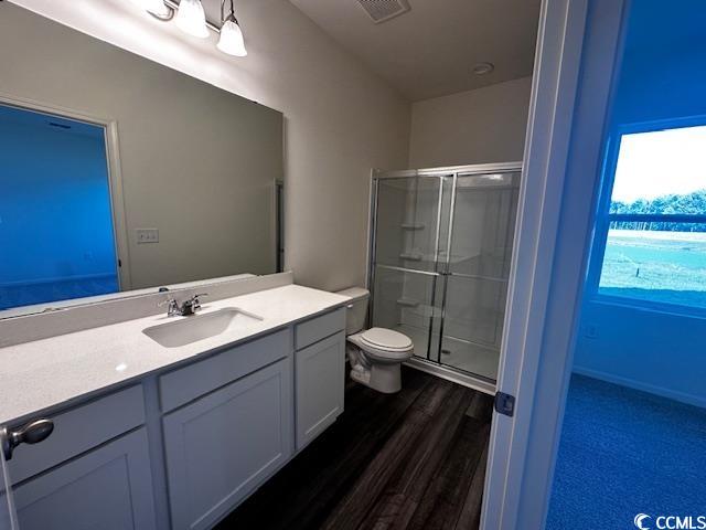 219 Linares Street Loris, SC 29569 - Photo 10 of 10 Bathroom with wood-type flooring, vanity, toilet,