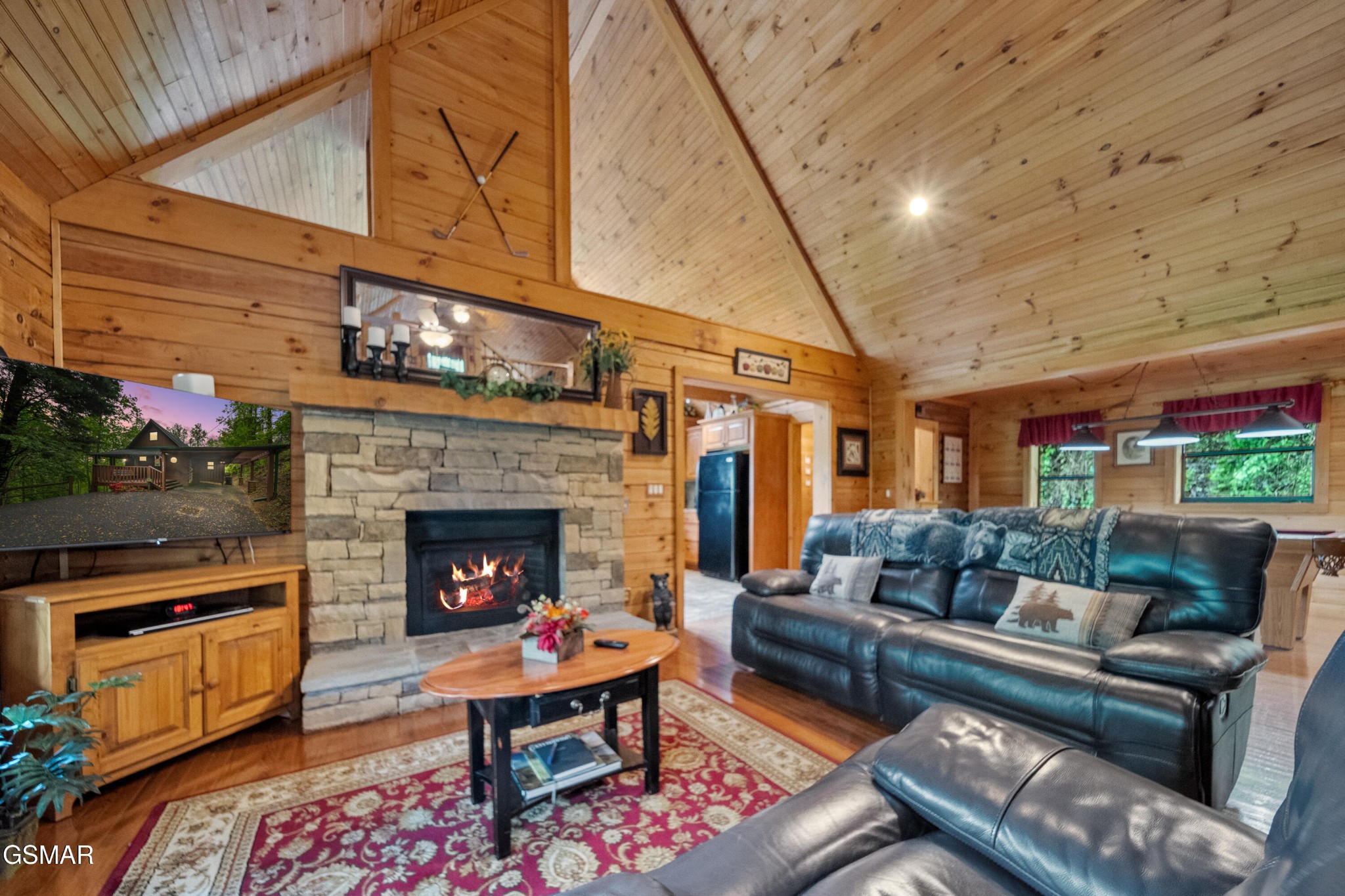 1732 Ridgecrest Drive Sevierville, TN 37876 - Photo 3 of 28 a living room with furniture and a fireplace