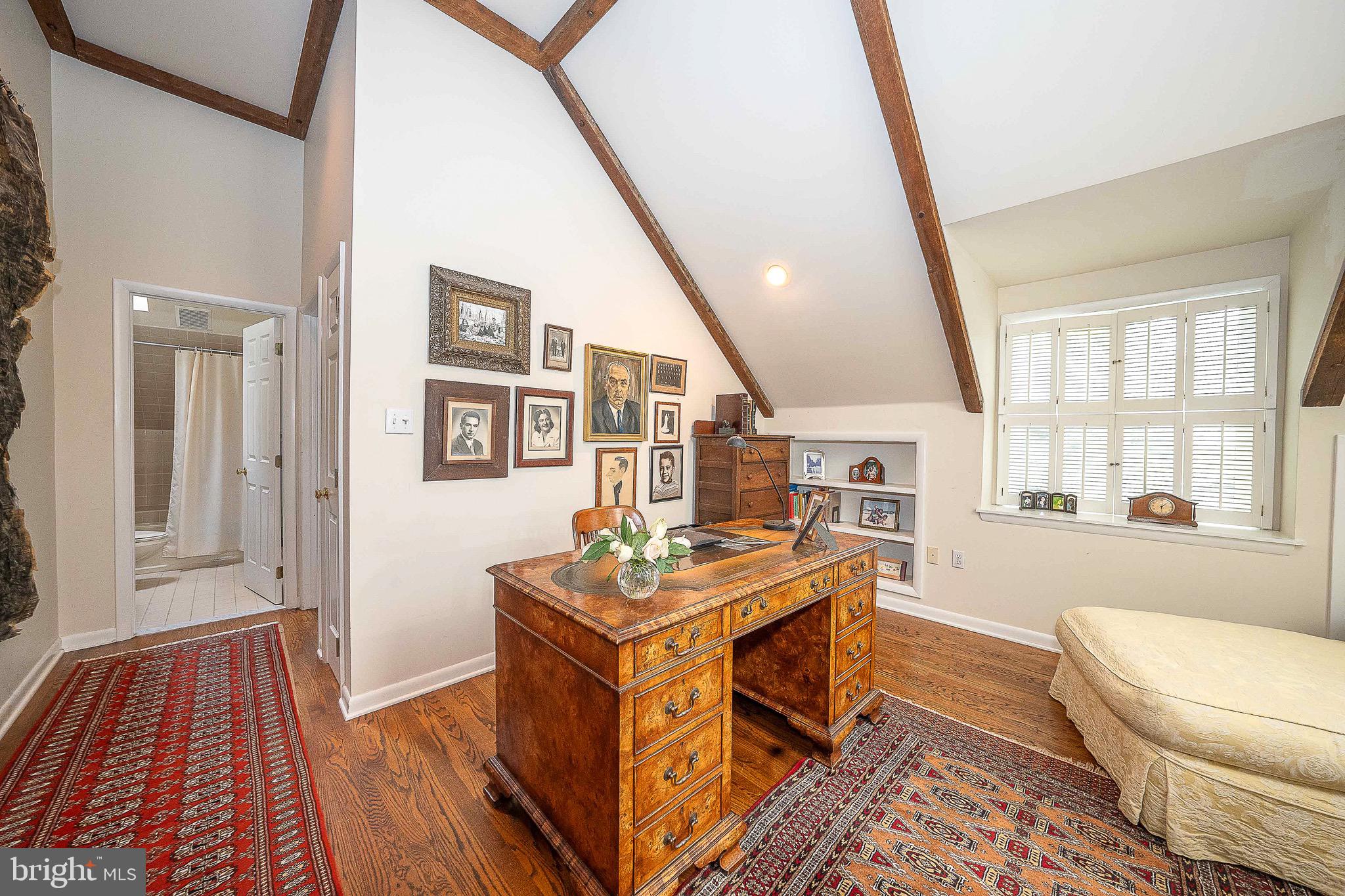 21 Weirwood Lane Wayne, PA 19087 - Photo 27 of 52 Office with Built-Ins and Hardwood Floors