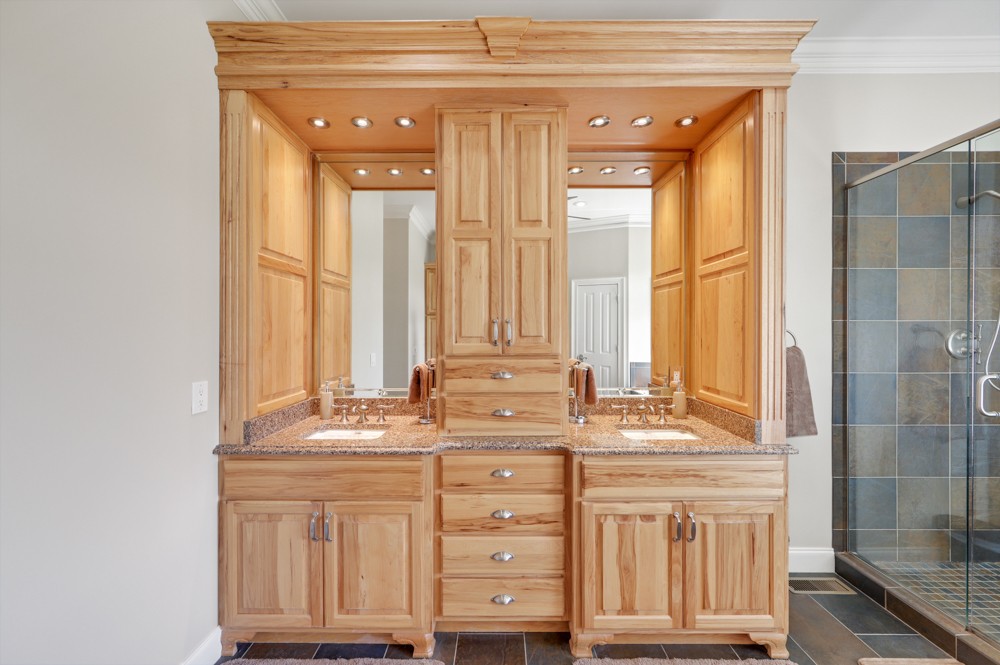 8007 Fountain Grove Road Morrison, TN 37357 - Photo 18 of 45 a bathroom with a double vanity sink and a mirror