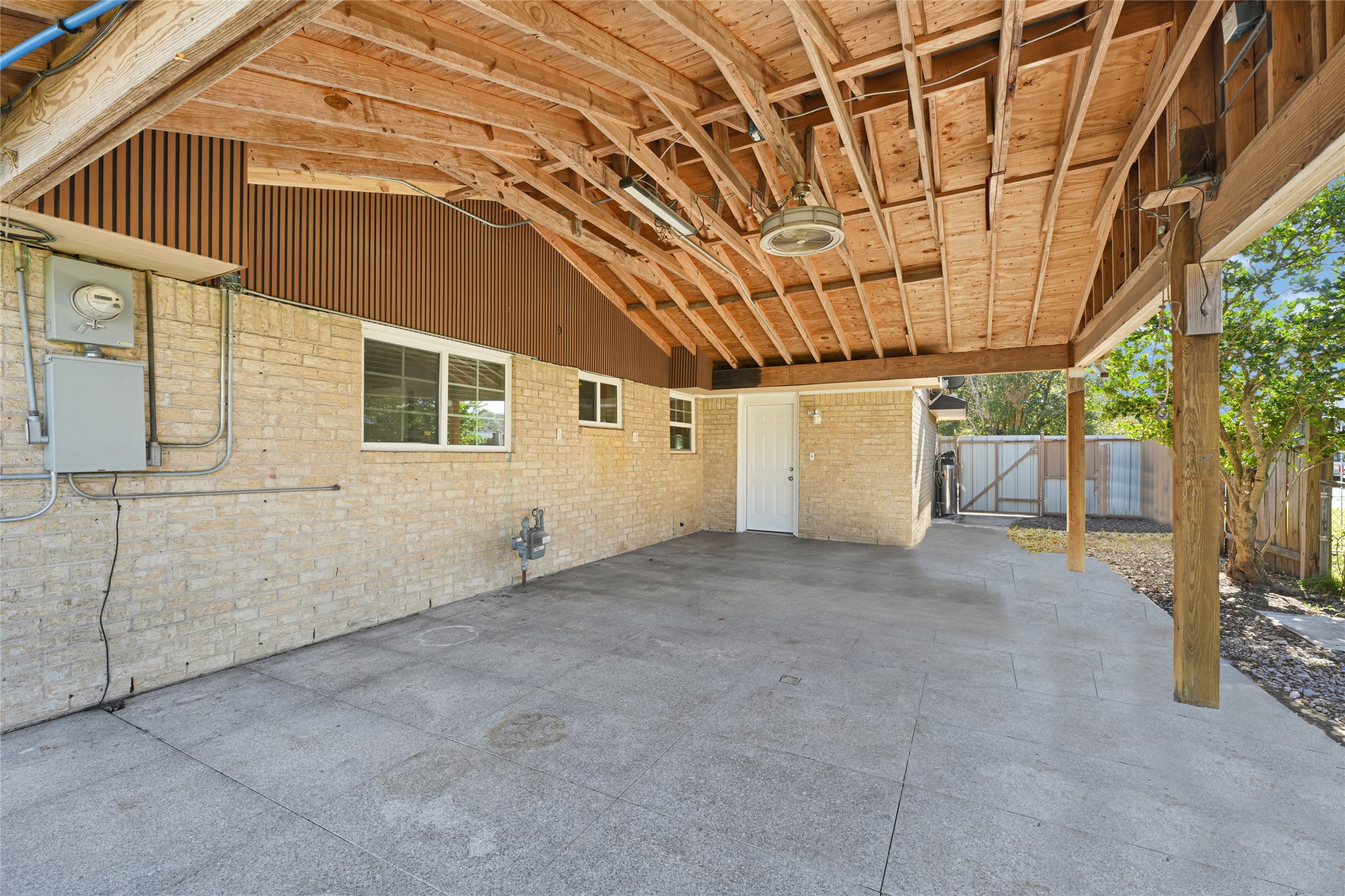 3603 Beau Lane Houston, TX 77039 - Photo 4 of 22 a view of a room with a wooden roof and windows