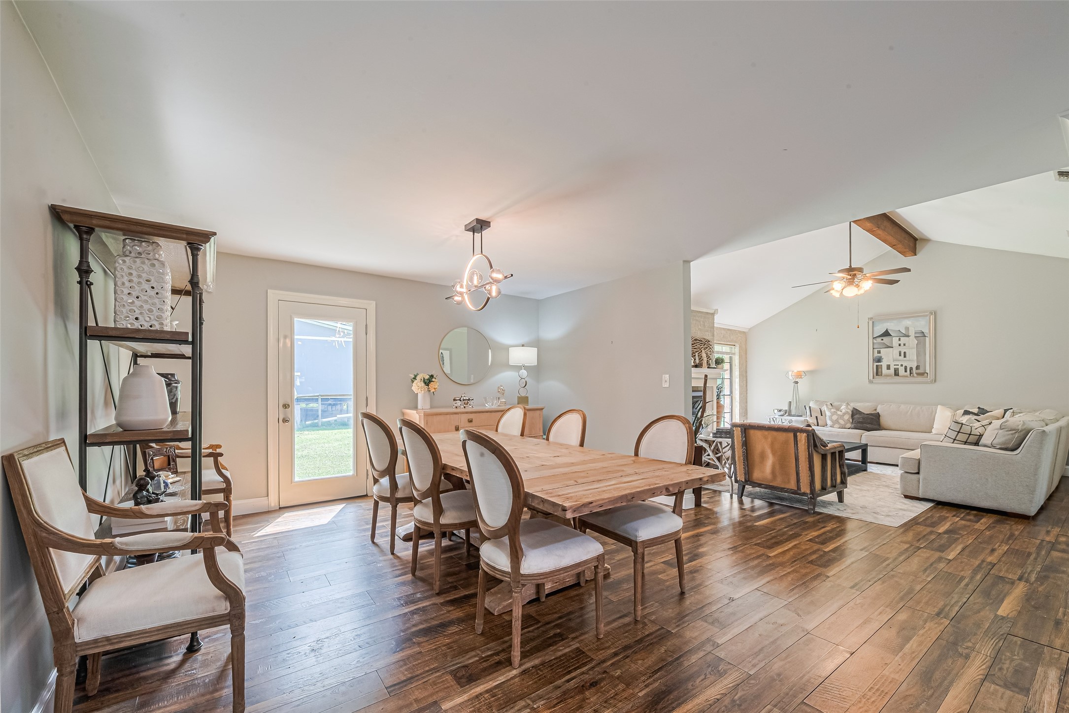 24314 Anderson Street Huffman, TX 77336 - Photo 17 of 48 a view of a dining room with furniture and wooden floor