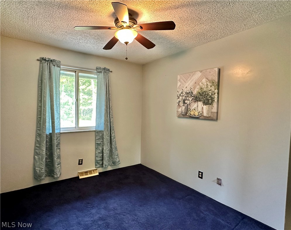 8484 Whipporwill Road Ravenna, OH 44266 - Photo 10 of 21 Carpeted empty room with a textured ceiling and ceiling fan