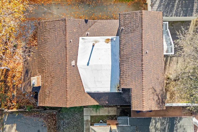 a aerial view of a house