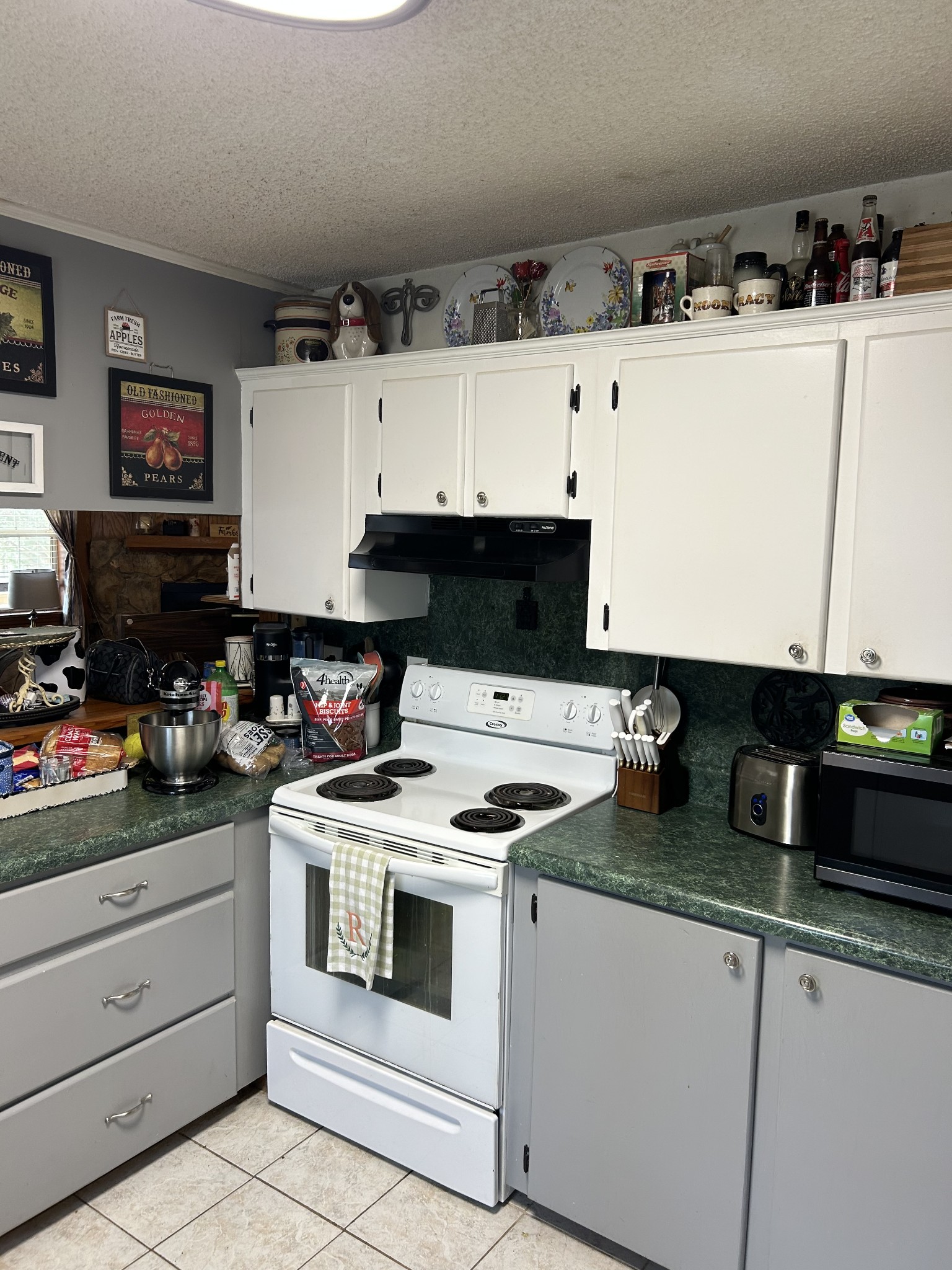 2023 Wayland Springs Road Iron City, TN 38463 - Photo 23 of 45 a kitchen with granite countertop a sink a stove and cabinets