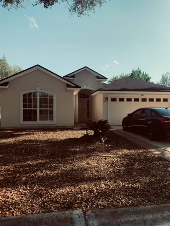 a backyard of a house