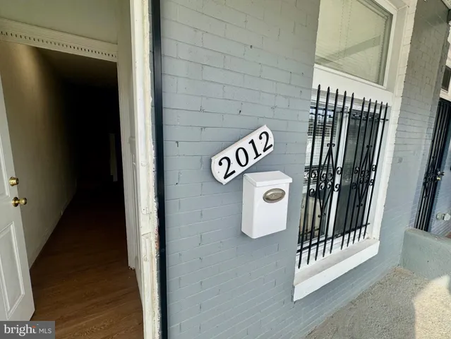 a view of a wooden door
