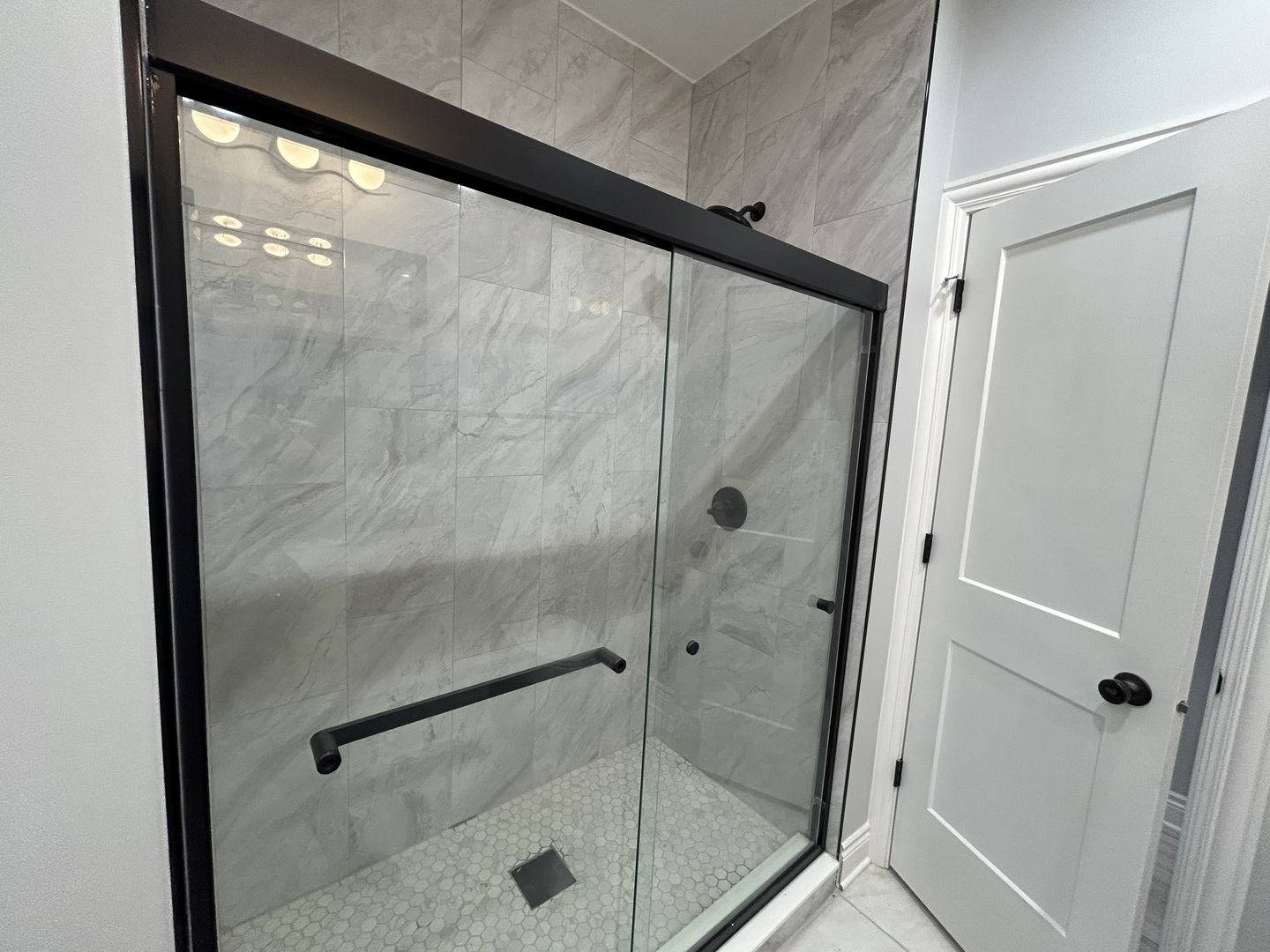 7940 South Carpenter Street, Unit 2 Chicago, IL 60620 - Photo 28 of 34 a bathroom with a glass shower door