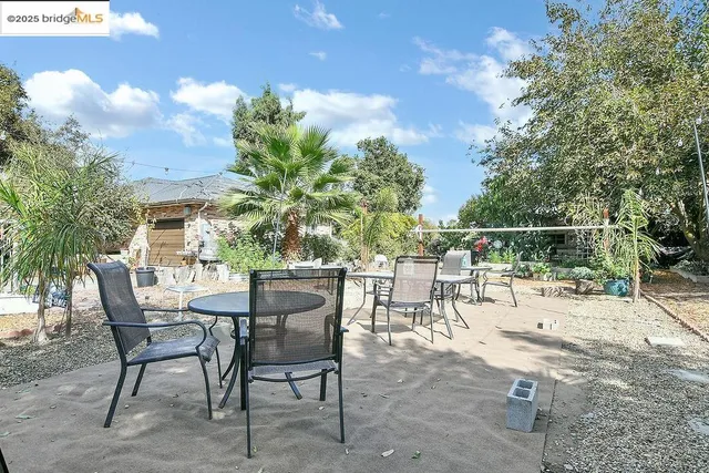 a view of chair and tables
