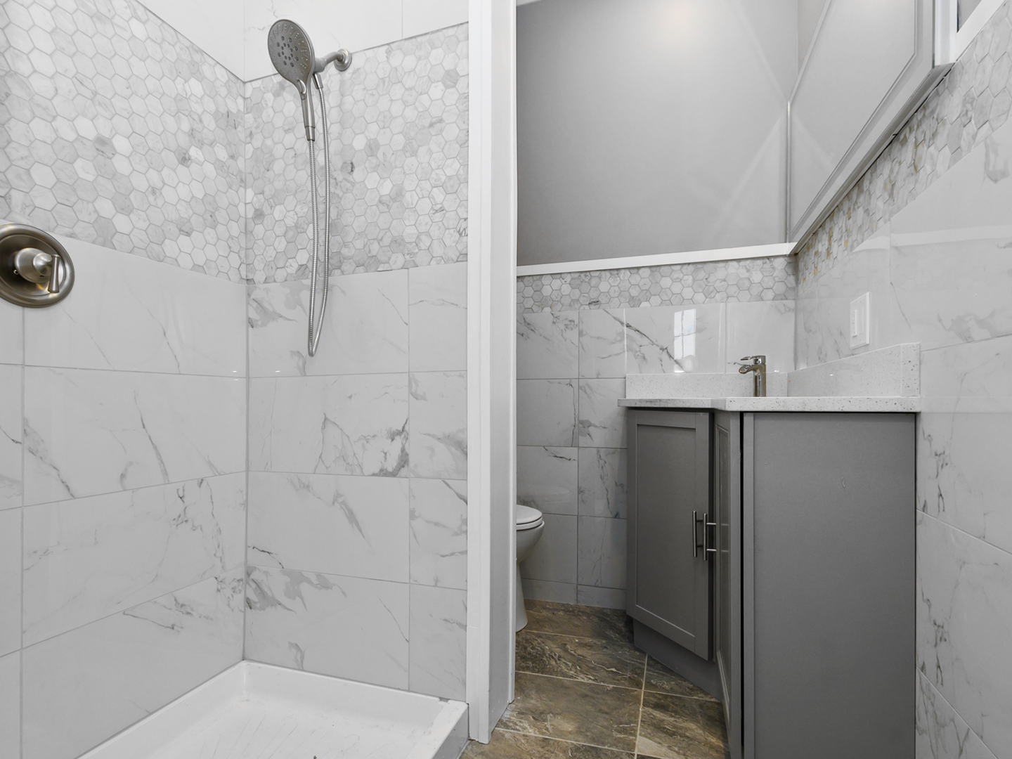 7305 South Sangamon Street Chicago, IL 60621 - Photo 19 of 29 a bathroom with a shower and toilet