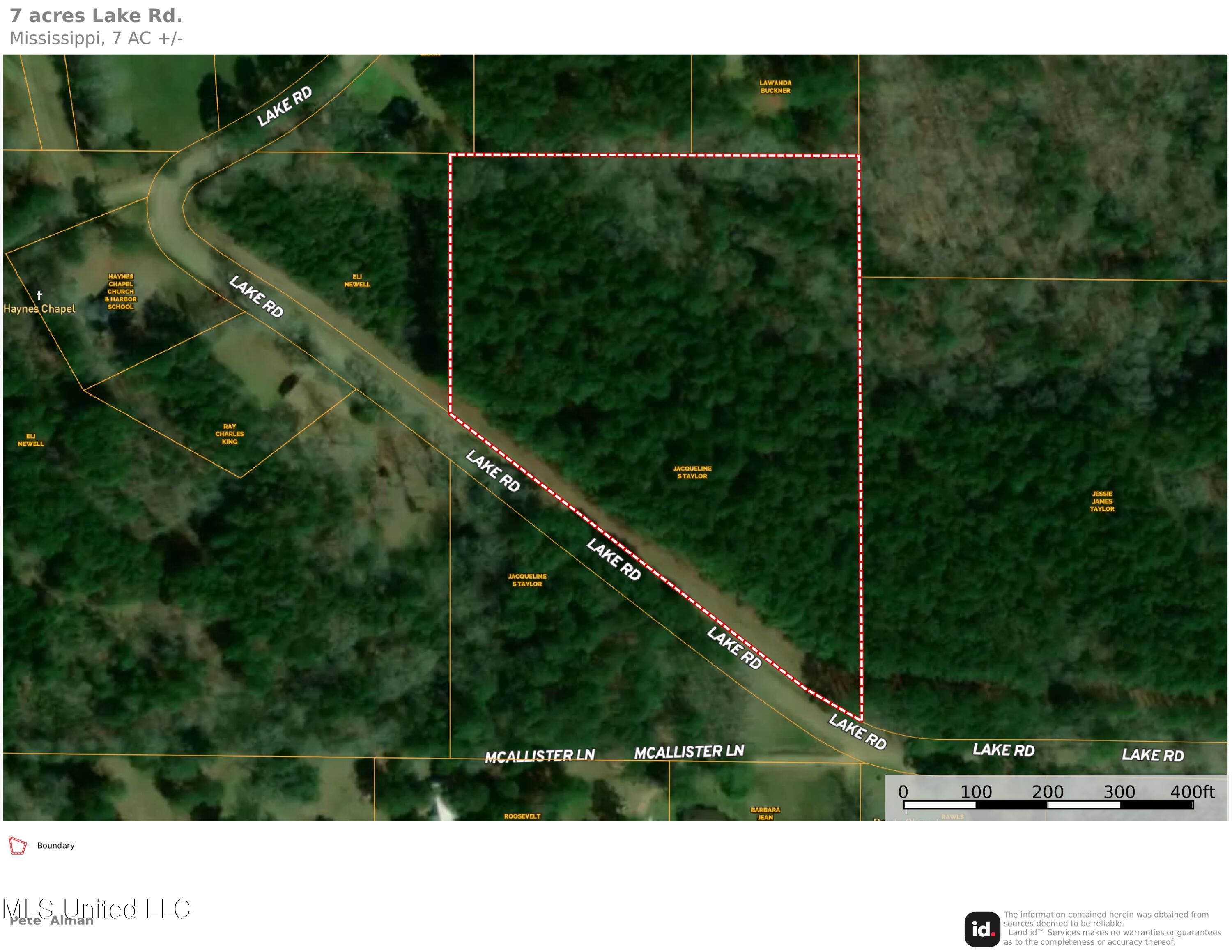 Lake Road Pelahatchie, MS 39145 - Photo 2 of 4 7 acres laker rd areal boundary