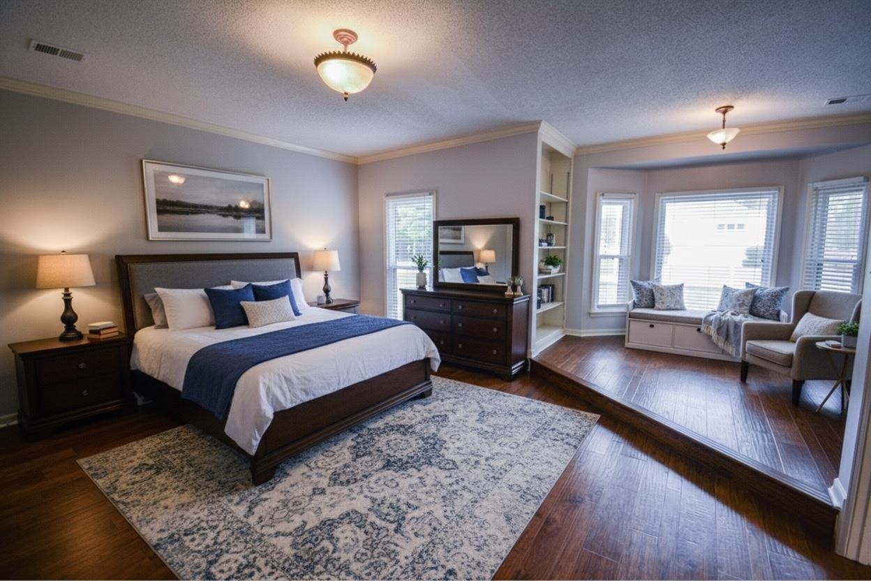 745 Roehampton Court Collierville, TN 38017 - Photo 16 of 40 a bedroom with a large bed a couch and dresser