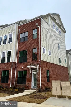 a front view of residential houses