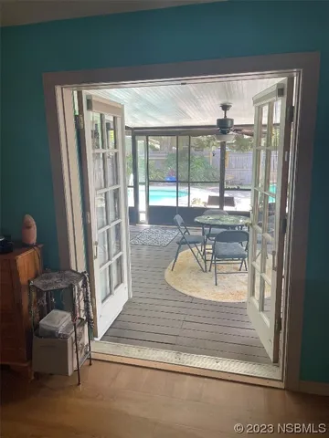 a table and chairs in a kitchen