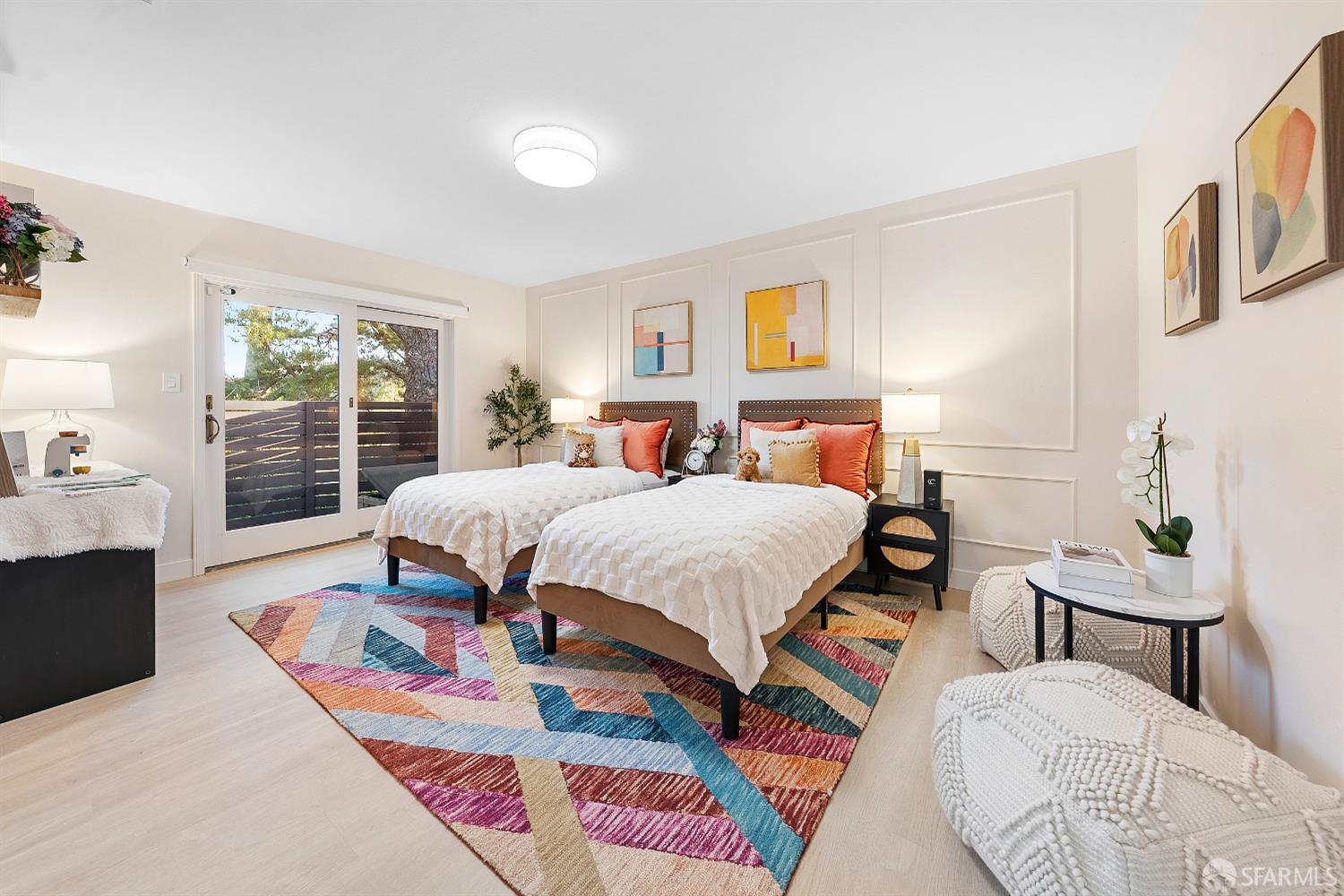 923 Janet Lane Lafayette, CA 94549 - Photo 24 of 43 a bedroom with a bed and wooden floor