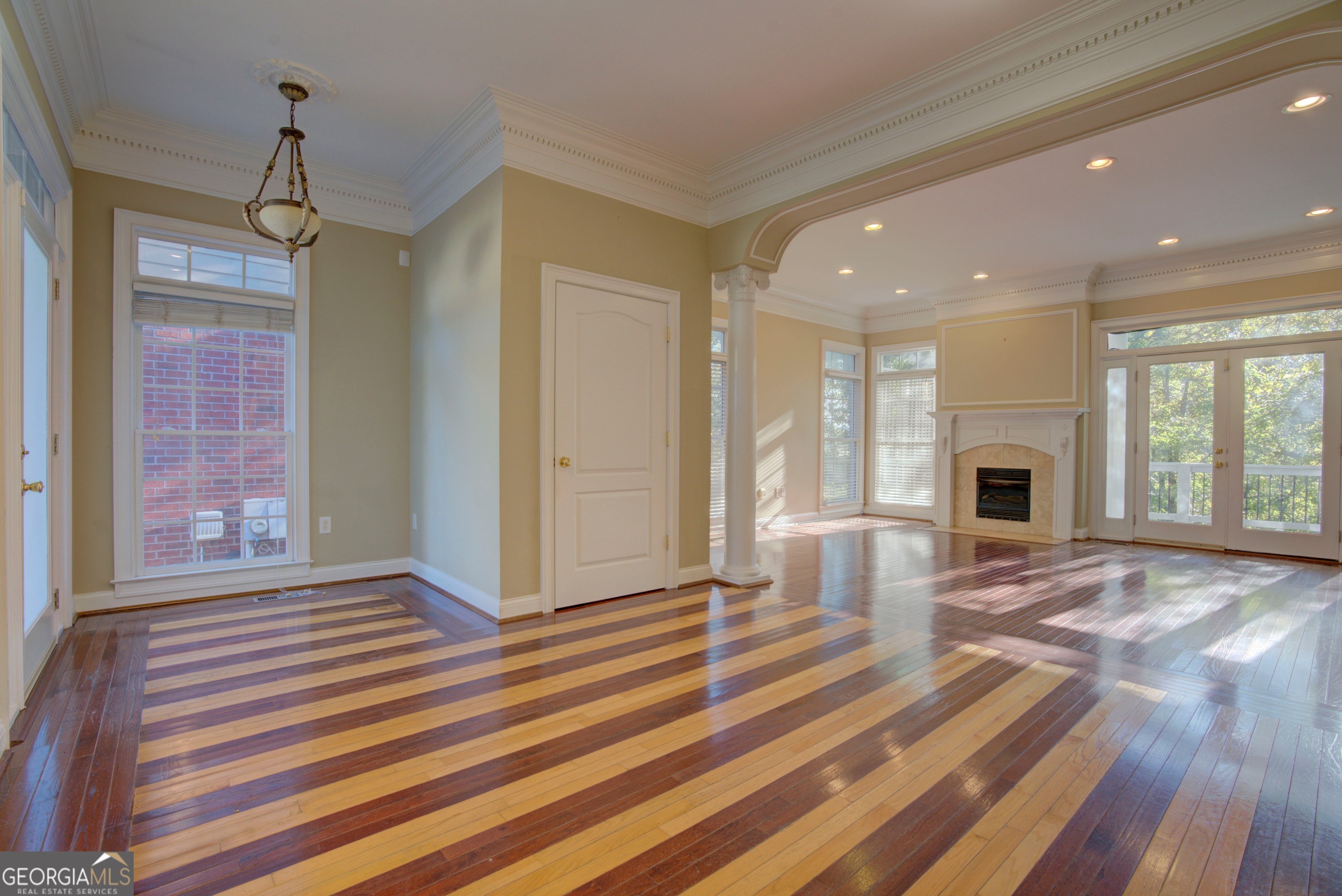 29 Pear Street Rome, GA 30161 - Photo 14 of 55 a view of a livingroom with wooden floor and a fireplace