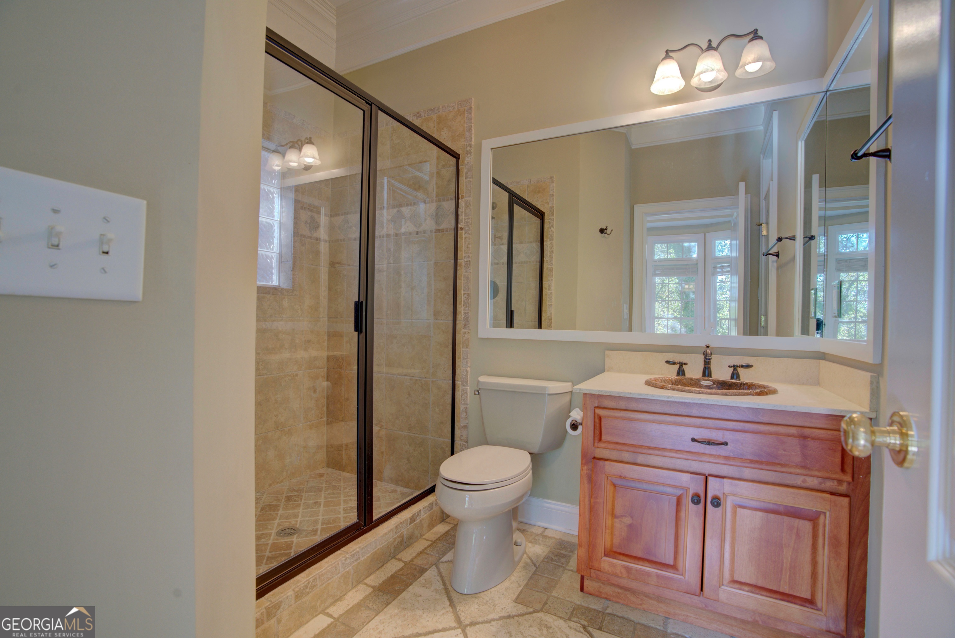 29 Pear Street Rome, GA 30161 - Photo 20 of 55 a bathroom with a double vanity sink toilet and a mirror