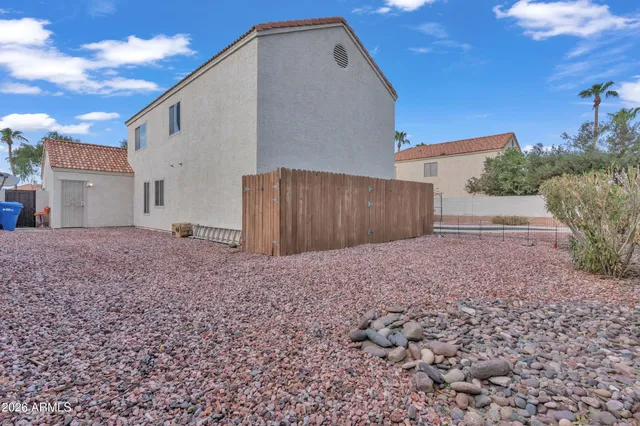 a backyard of a house