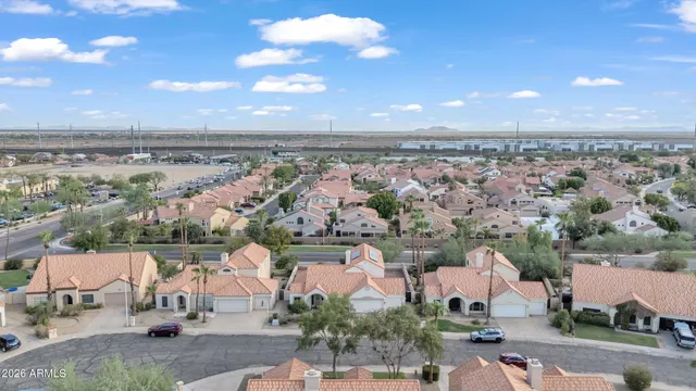 an aerial view of a city