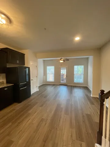 a view of a livingroom with a hardwood